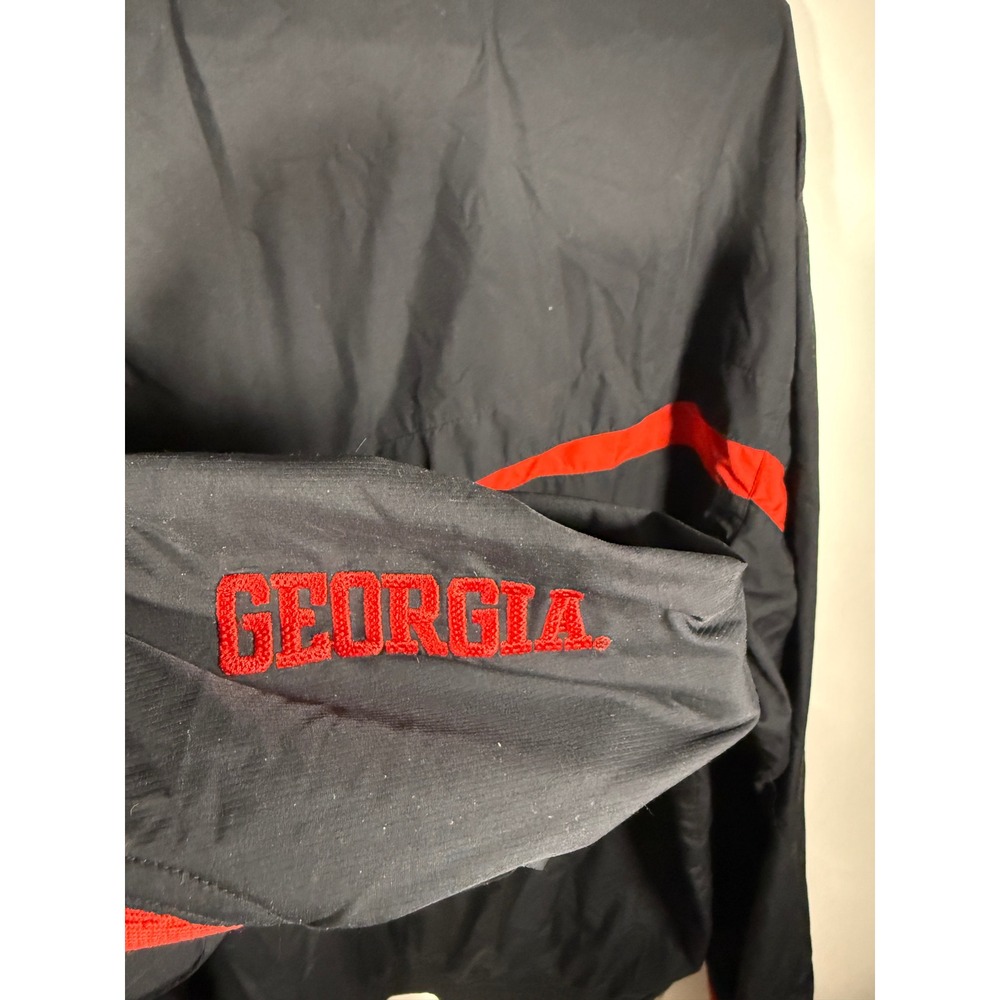 Nike Team Georgia Bulldogs Windbreaker Pullover Black Red Nike Fit Storm XL - Picture 7 of 8